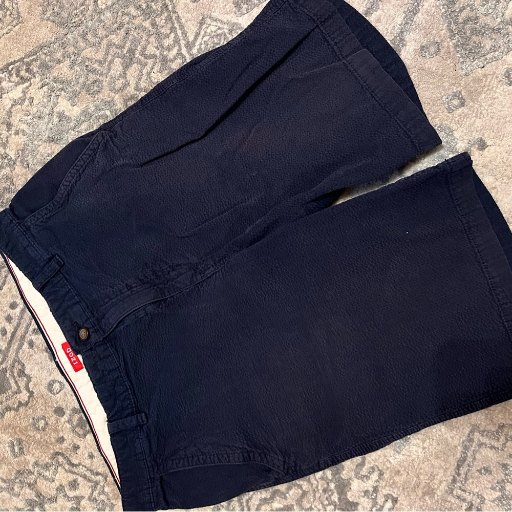 Izod Dark Blue Textured Shorts